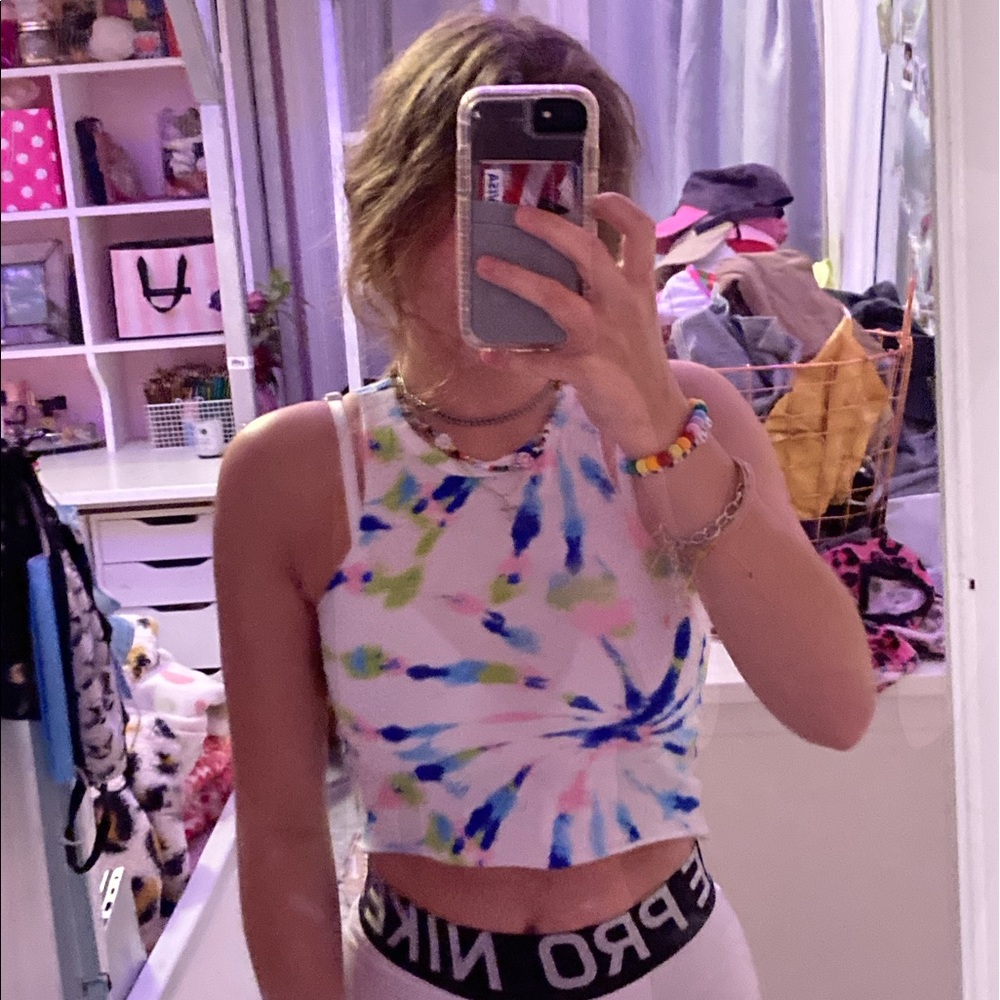 Cute Cropped Tie Dye Tank Top Cami